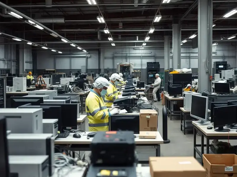 E-waste processing and data destruction