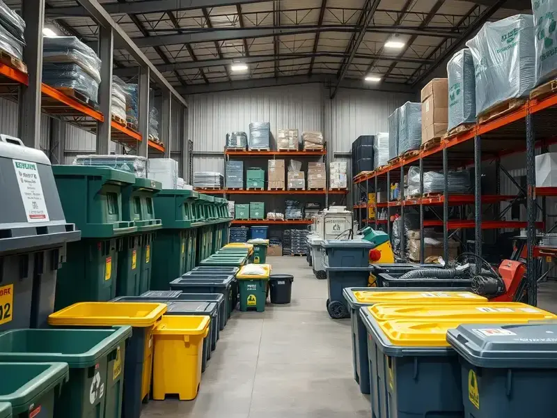 Waste equipment and supplies warehouse