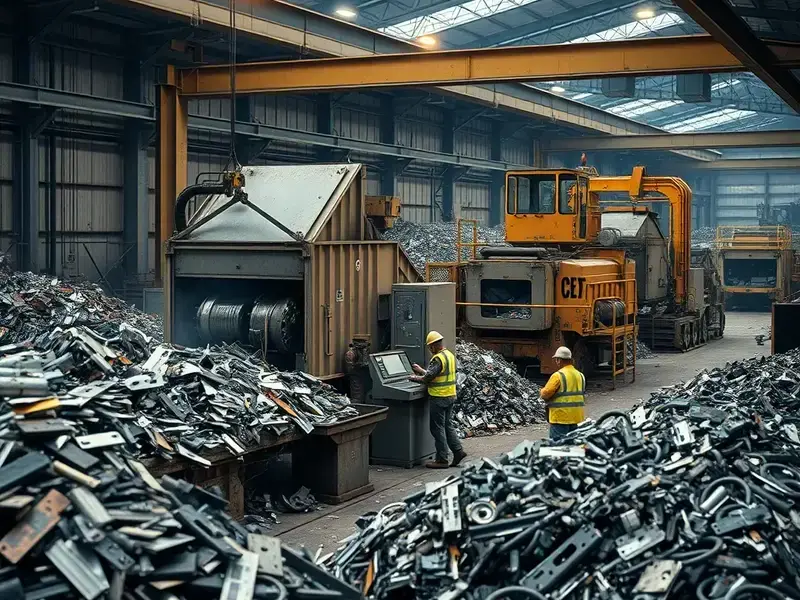 Scrap metal recycling process at our facility